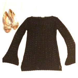 Crochet see through knitted sweater